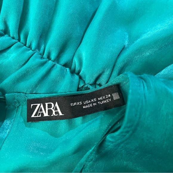 Zara Turquoise Kimono High Waist
Dolman Sleeve Teal Jumpsuit Dress Romper Sz XS - Picture 10 of 10